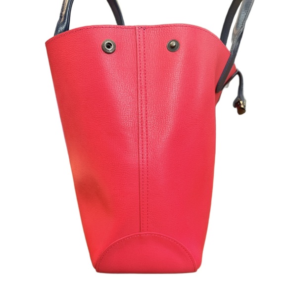 Longchamp Roseau Reversible Leather Tote Bag *peeling finish on navy side* - Picture 4 of 15